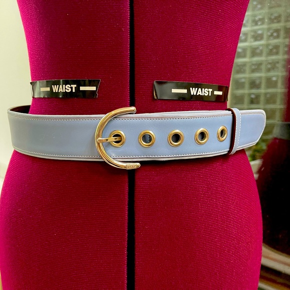 Coach light blue (pool) leather belt 3963
